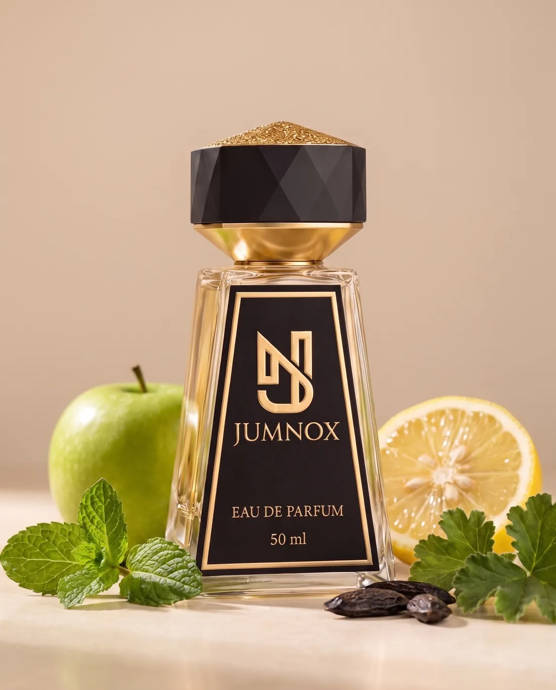 JUMNOX KRN11 YEŞİM — fujer niş parfüm; şişe, kokunun malzemeleriyle birlikte, 50 ml Eau de Parfum