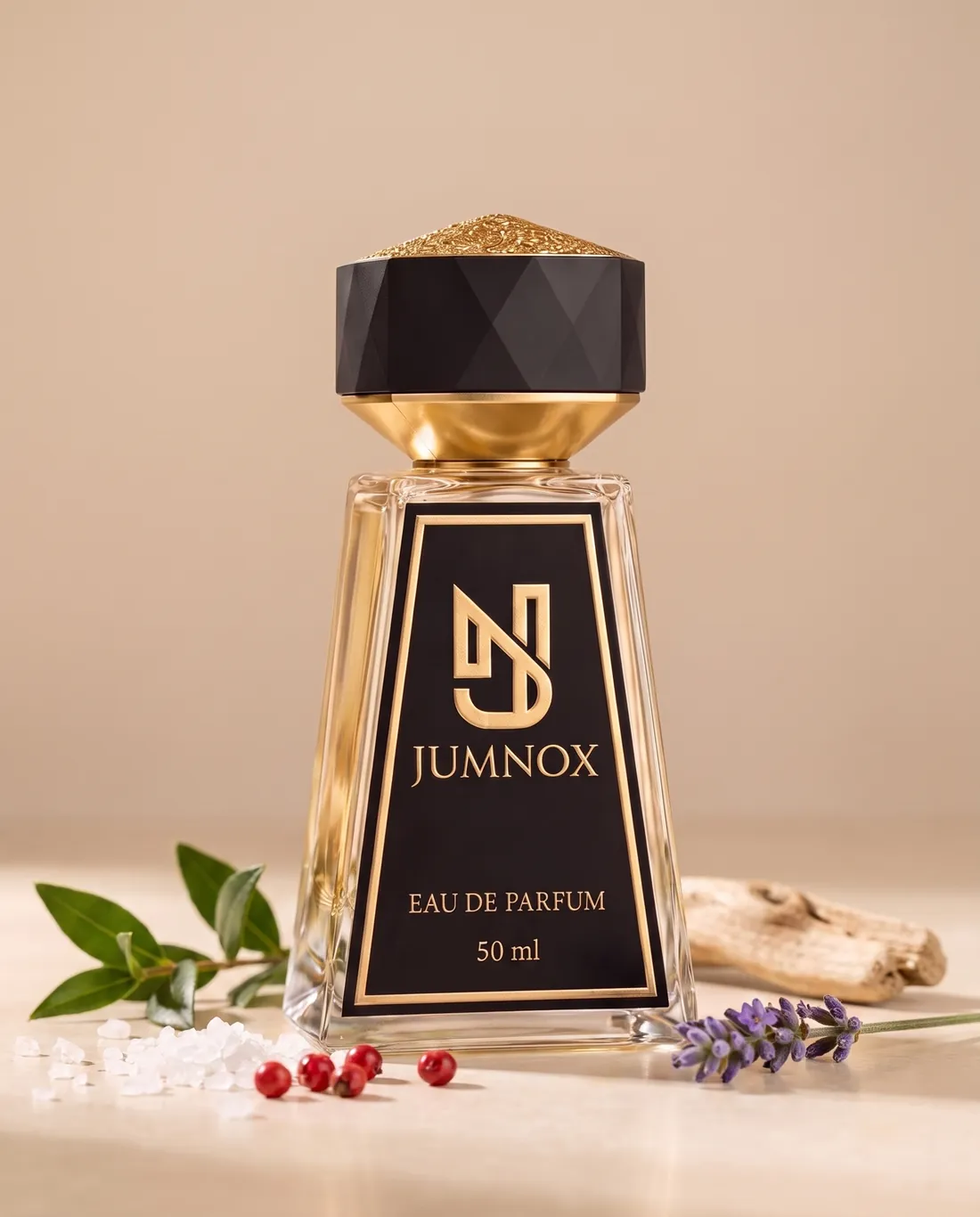 JUMNOX KRN15 TUZ — akuatik niş parfüm; şişe, kokunun malzemeleriyle birlikte, 50 ml Eau de Parfum