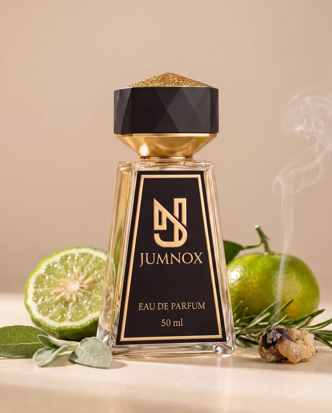 JUMNOX KRN25 SİS — akuatik niş parfüm; şişe, kokunun malzemeleriyle birlikte, 50 ml Eau de Parfum