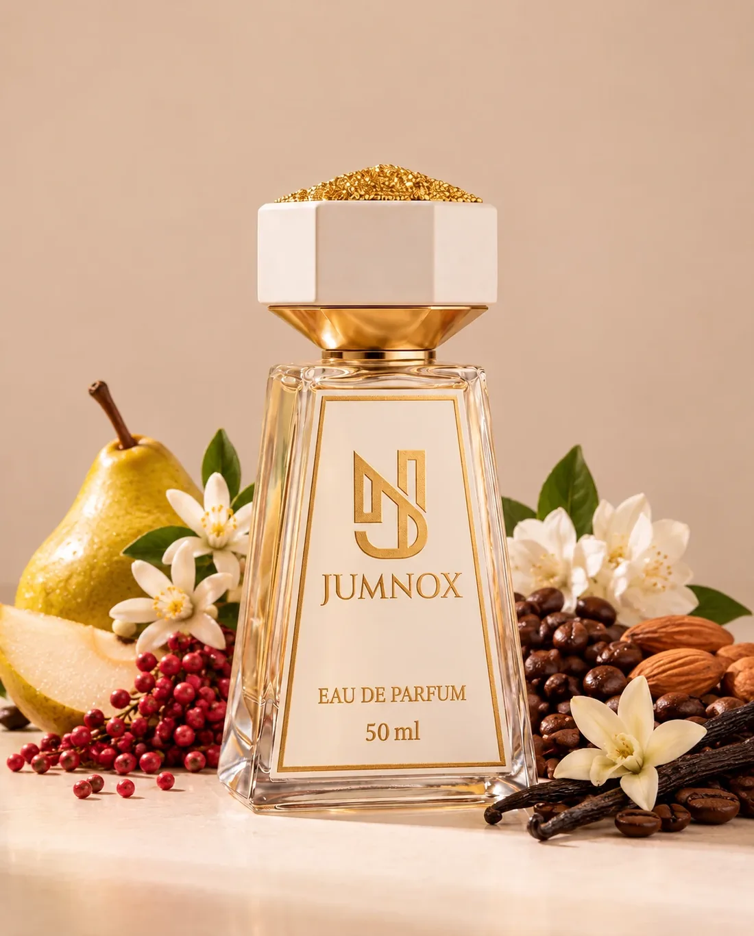 JUMNOX KRN41 TELVE — gurme niş parfüm; şişe, kokunun malzemeleriyle birlikte, 50 ml Eau de Parfum