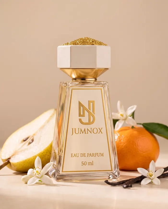 JUMNOX KRN16 TÜL — çiçeksi niş parfüm; şişe, kokunun malzemeleriyle birlikte, 50 ml Eau de Parfum